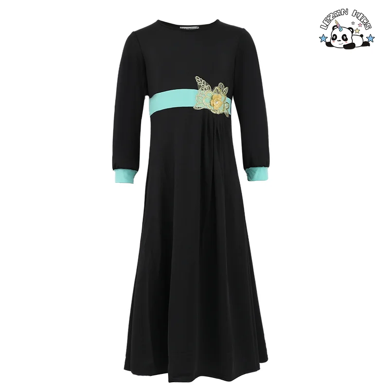 LEZONKIDS - Novo Traje de Viagem do Oriente Médio Dubai Menina Roupas Étnicas Conservadoras Roupas Infantis Menina Saia Longa Vestido